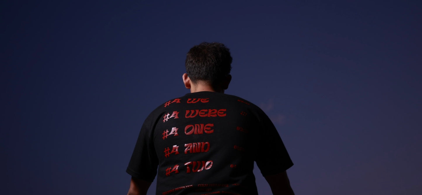 Camisa oversize "Track list red"