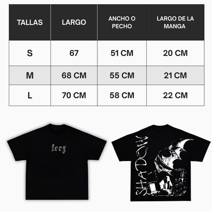 Playera corte oversize TOTAL BLACK